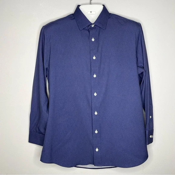 Nick Graham Shirts | Nick Graham Everywhere Stretch Modern-Fit Long Sleeve Button Down Shirt | Color: Blue | Size: L | Rtnoveltyshop's Closet